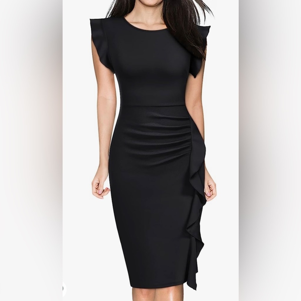 Black MIDI Amazon Dress